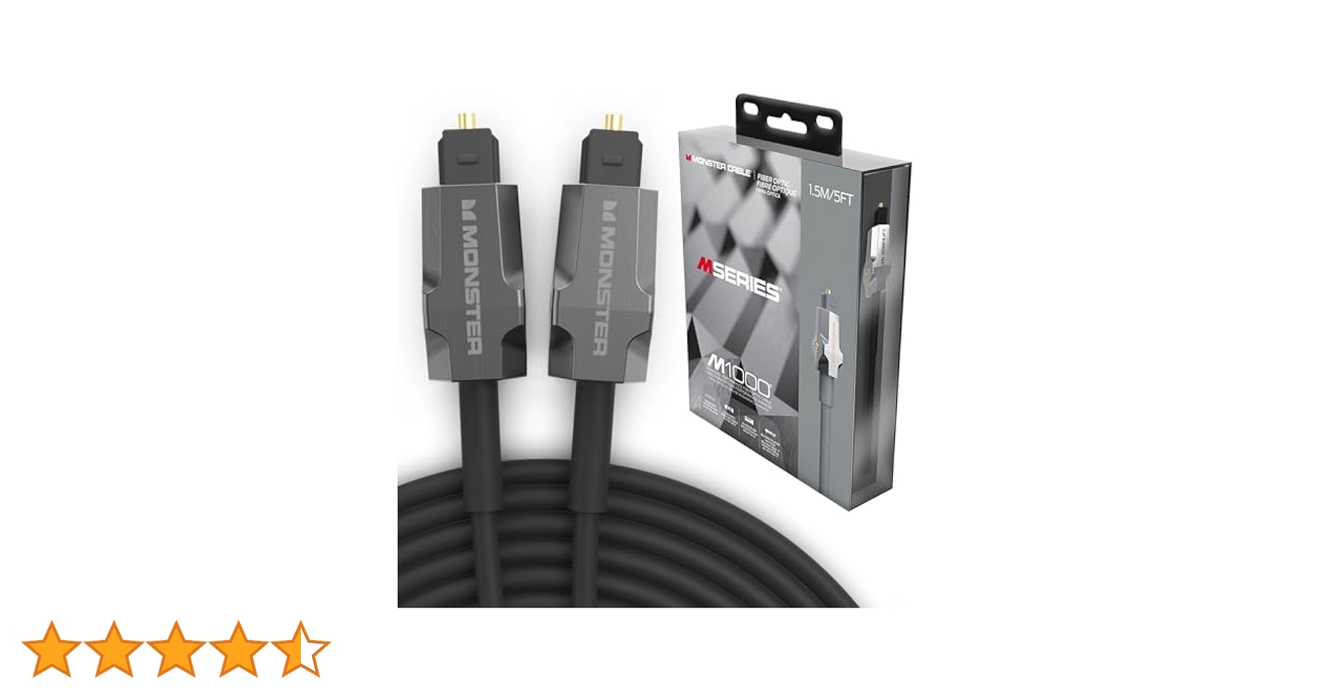 MONSTER CABLE 　モンスターケーブル　高級光デジタルケーブル　新品 Amazon | Monster M-Series 1000 ファイバー光オーディオ トス